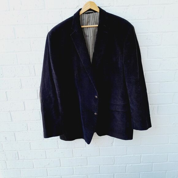 Chaps Blazer Brown Corduroy Solid Sport Coat Jacket Striped Lining sz: 4… - Picture 1 of 10